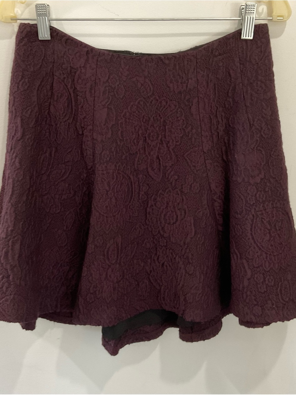 Alice + Olivia Plum Textured Circle Skirt